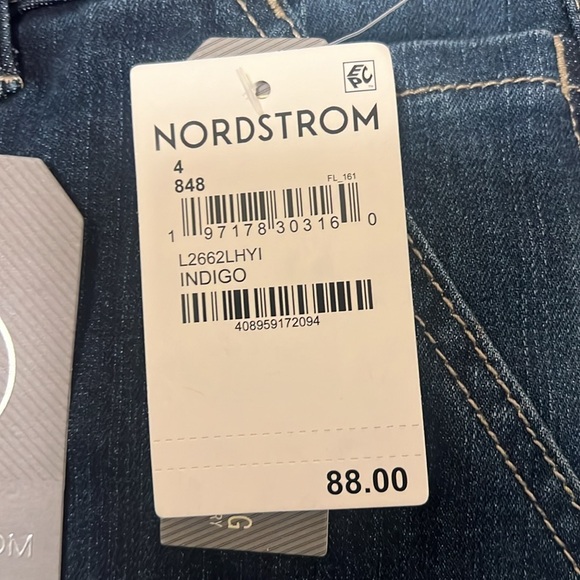 Democracy / Wit & Wisdom High Rise Wide Leg Denim Cargo Pant, indigo Dark Wash - Picture 6 of 8